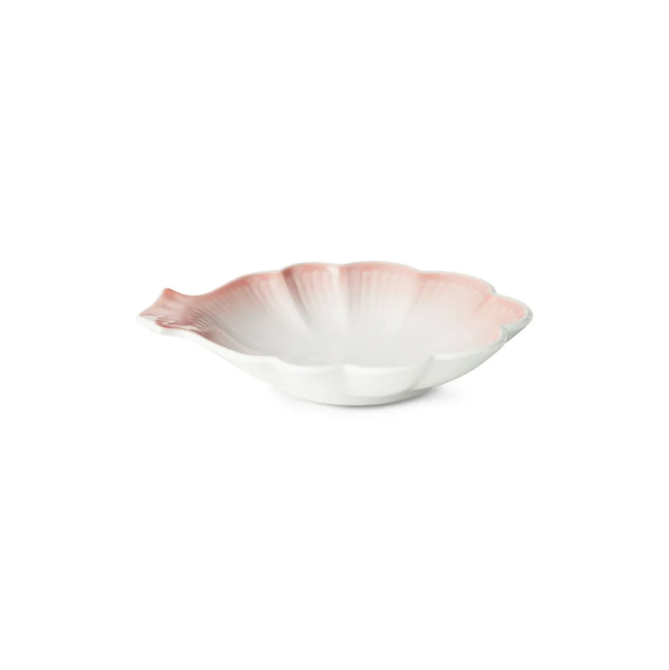 Blomsterformet fad, koral, 16 cm