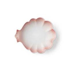 Blomsterformet fad, koral, 16 cm