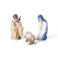 Krybbespil, Joseph, Maria og Jesusbarnet, 13 cm, 13 cm, 5,5 cm, 3 stk.