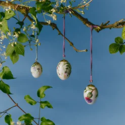 Miniature æg 2026, stedmoderblomster, 5 cm, 2 stk.