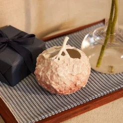 Vase, hortensia, koral, 10 cm
